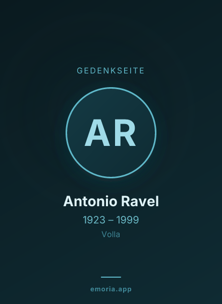 Gedenkportrait von Antonio Ravel