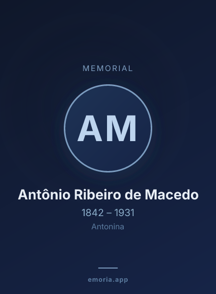 Memorial portrait of Antônio Ribeiro de Macedo