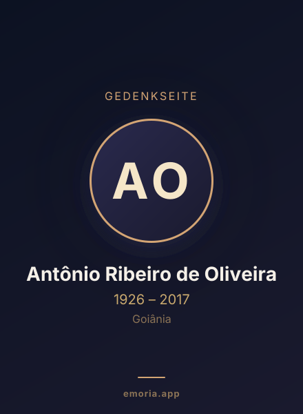 Gedenkportrait von Antônio Ribeiro de Oliveira
