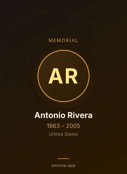 Memorial portrait of Antonio Rivera