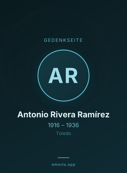 Gedenkportrait von Antonio Rivera Ramírez