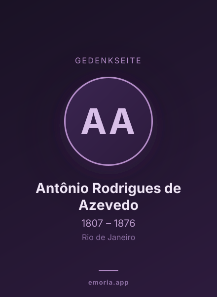 Gedenkportrait von Antônio Rodrigues de Azevedo