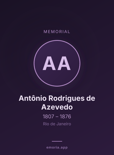Memorial portrait of Antônio Rodrigues de Azevedo