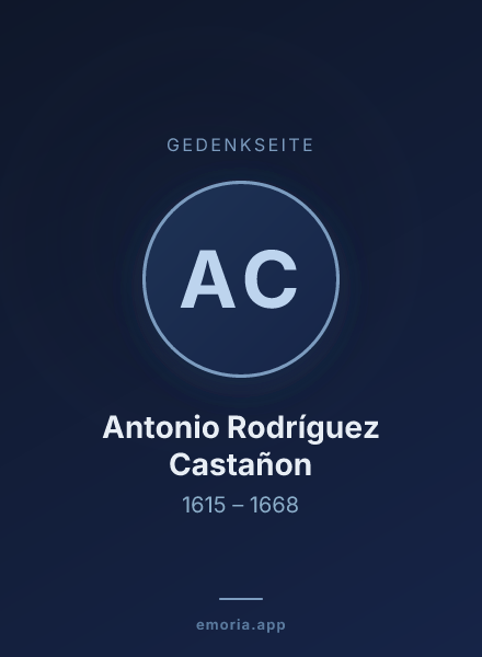 Gedenkportrait von Antonio Rodríguez Castañon