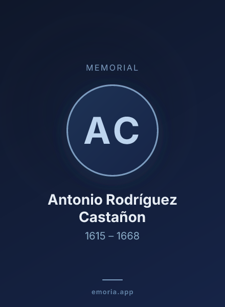 Memorial portrait of Antonio Rodríguez Castañon