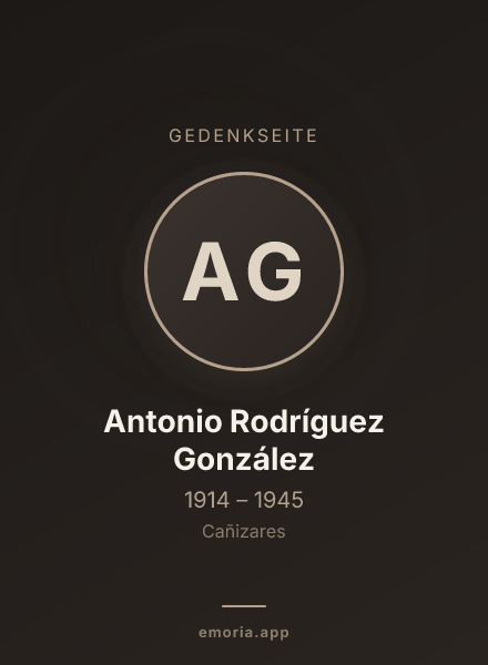 Gedenkportrait von Antonio Rodríguez González