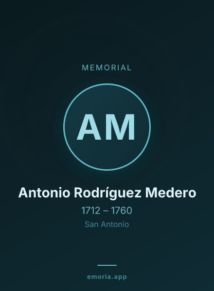 Memorial portrait of Antonio Rodríguez Medero