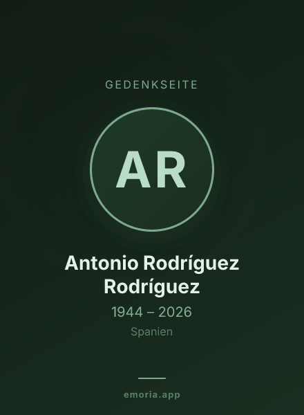 Gedenkportrait von Antonio Rodríguez Rodríguez
