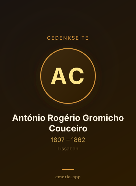Gedenkportrait von António Rogério Gromicho Couceiro