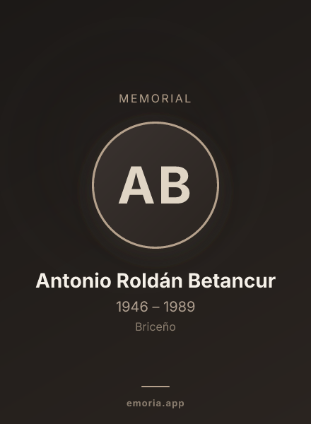Memorial portrait of Antonio Roldán Betancur