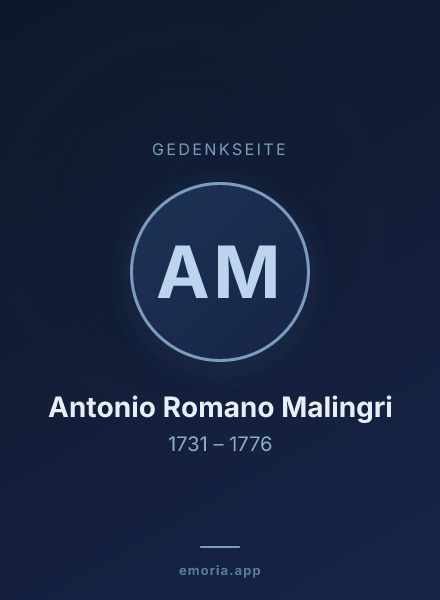 Gedenkportrait von Antonio Romano Malingri