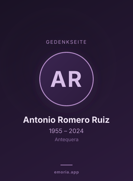 Gedenkportrait von Antonio Romero Ruiz