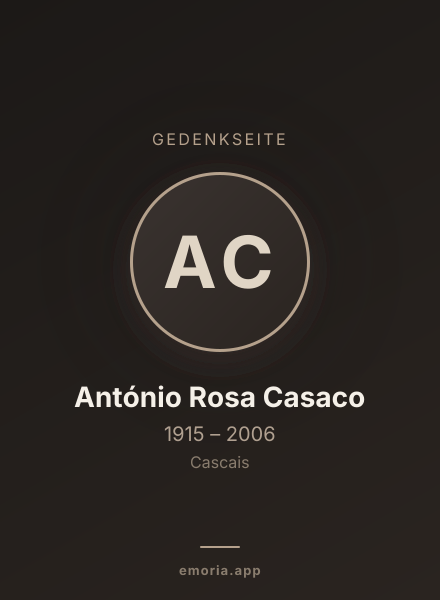 Gedenkportrait von António Rosa Casaco