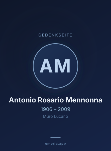 Gedenkportrait von Antonio Rosario Mennonna