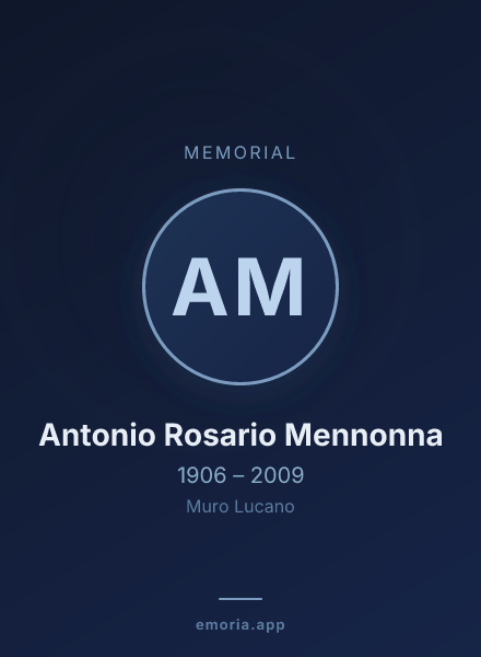 Memorial portrait of Antonio Rosario Mennonna