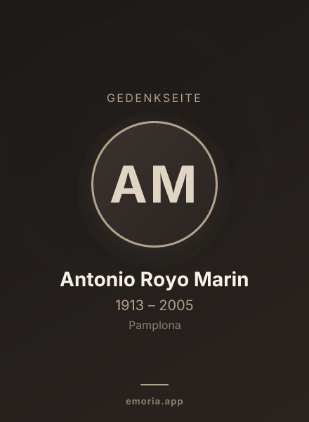 Gedenkportrait von Antonio Royo Marin