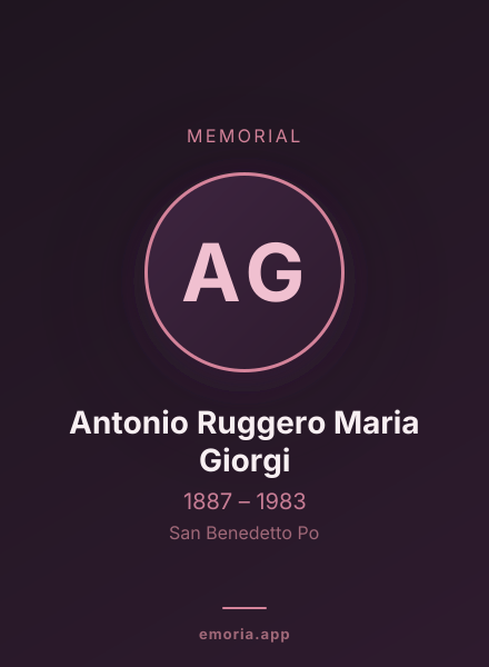 Memorial portrait of Antonio Ruggero Maria Giorgi