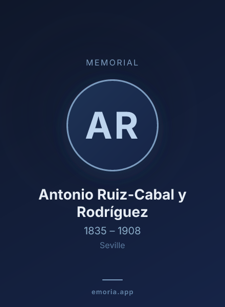 Memorial portrait of Antonio Ruiz-Cabal y Rodríguez