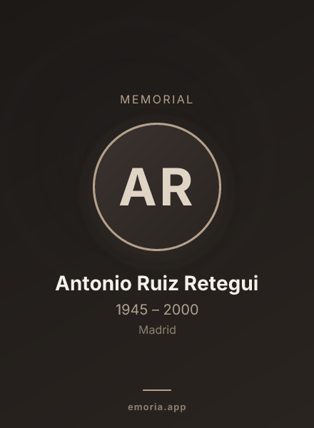Memorial portrait of Antonio Ruiz Retegui