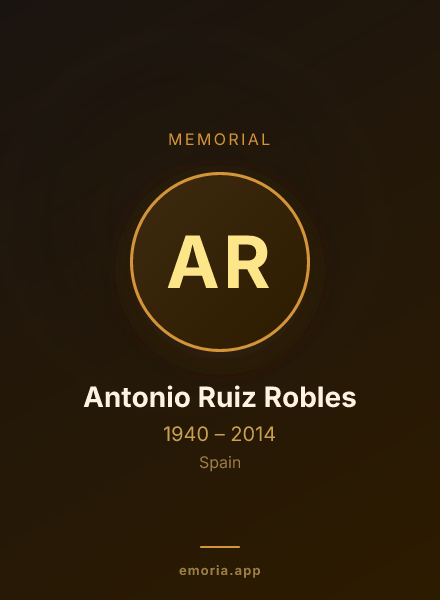 Memorial portrait of Antonio Ruiz Robles