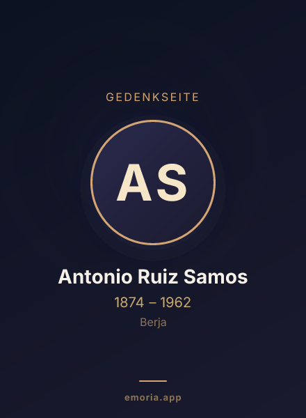 Gedenkportrait von Antonio Ruiz Samos