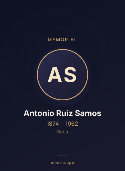 Memorial portrait of Antonio Ruiz Samos