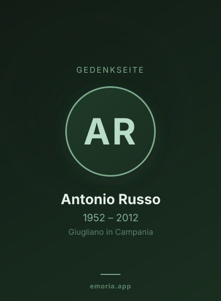 Gedenkportrait von Antonio Russo