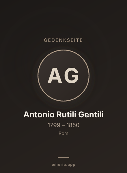 Gedenkportrait von Antonio Rutili Gentili