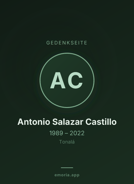 Gedenkportrait von Antonio Salazar Castillo