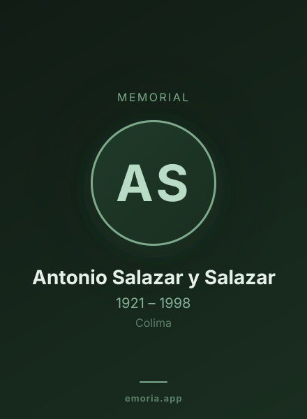 Memorial portrait of Antonio Salazar y Salazar