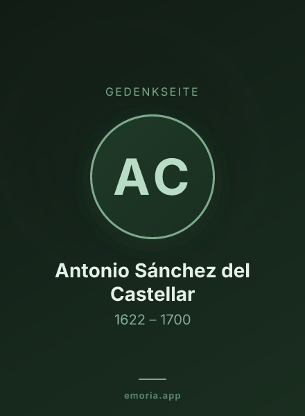 Gedenkportrait von Antonio Sánchez del Castellar