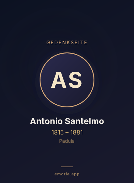Gedenkportrait von Antonio Santelmo