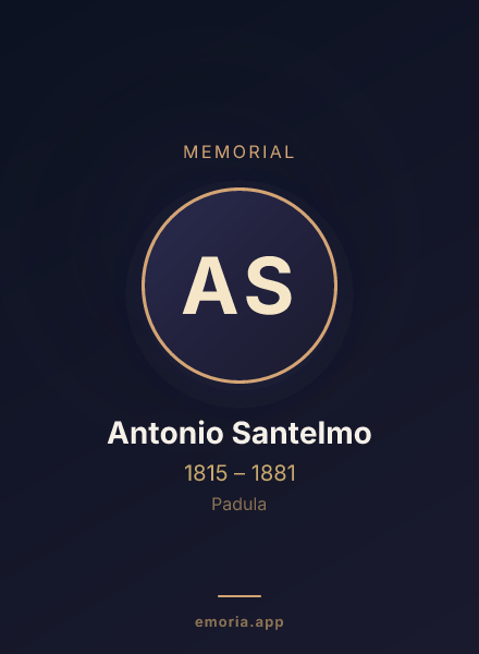 Memorial portrait of Antonio Santelmo