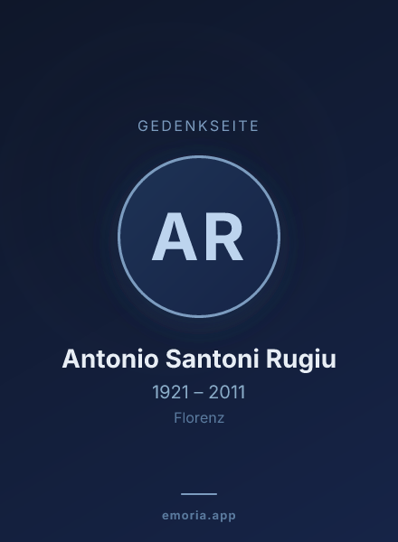 Gedenkportrait von Antonio Santoni Rugiu
