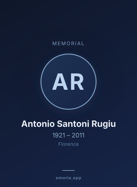 Memorial portrait of Antonio Santoni Rugiu