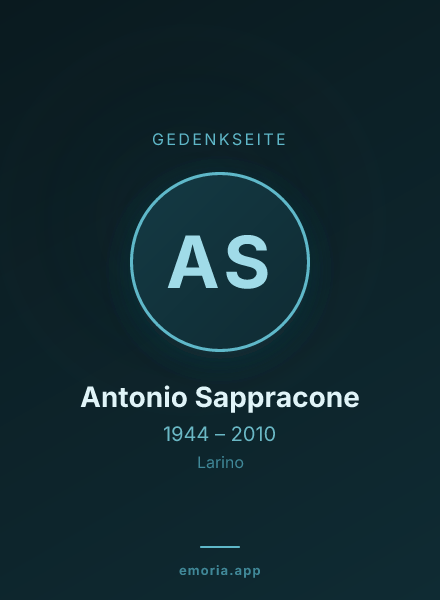 Gedenkportrait von Antonio Sappracone