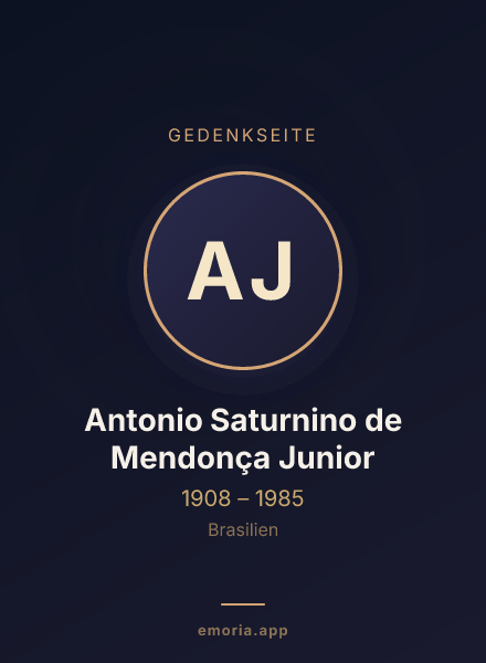 Gedenkportrait von Antonio Saturnino de Mendonça Junior