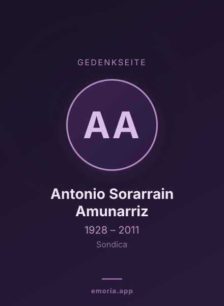 Gedenkportrait von Antonio Sorarrain Amunarriz