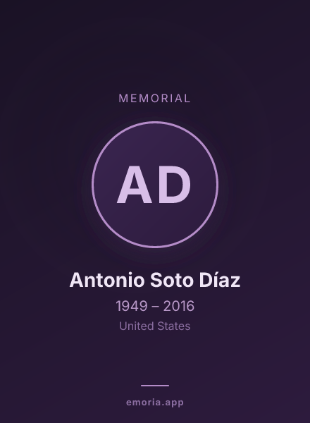 Memorial portrait of Antonio Soto Díaz