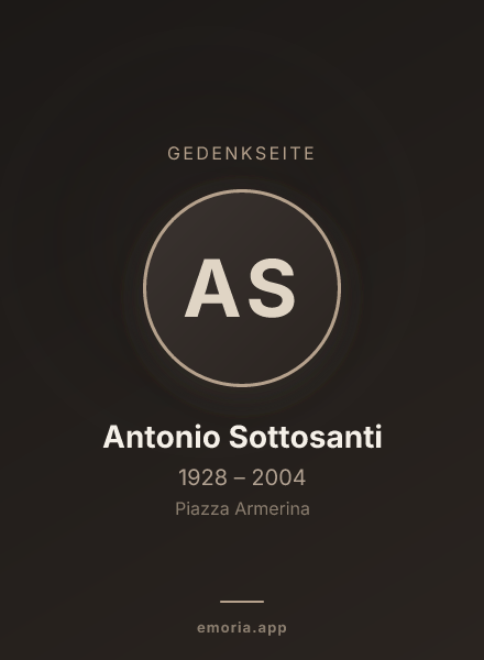 Gedenkportrait von Antonio Sottosanti