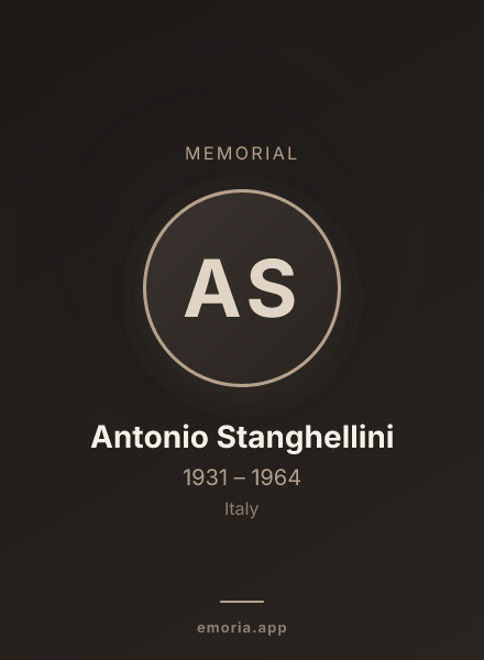 Memorial portrait of Antonio Stanghellini