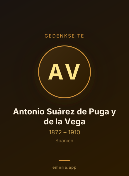 Gedenkportrait von Antonio Suárez de Puga y de la Vega