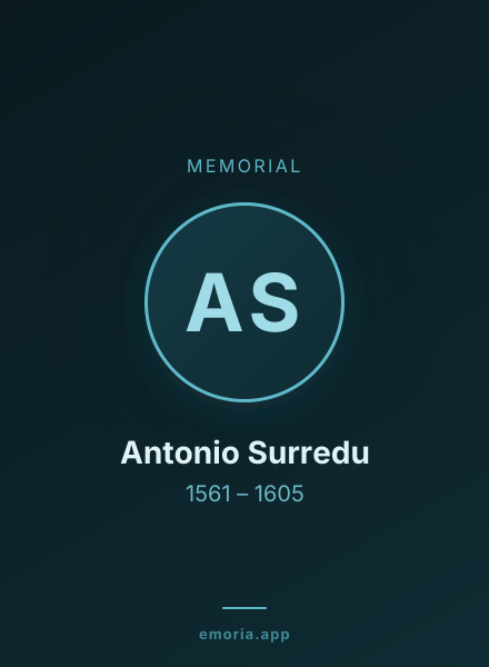 Memorial portrait of Antonio Surredu