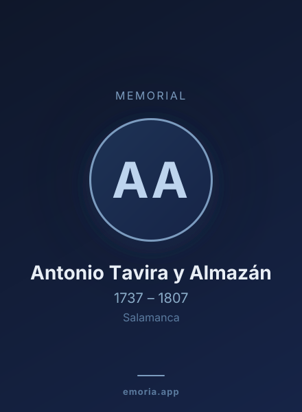 Memorial portrait of Antonio Tavira y Almazán