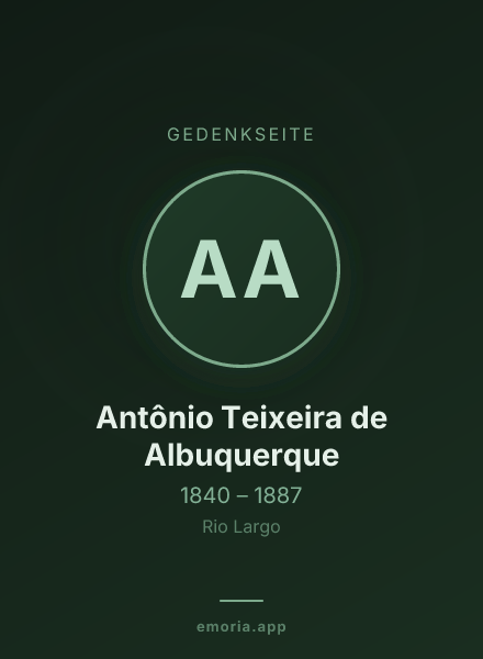 Gedenkportrait von Antônio Teixeira de Albuquerque