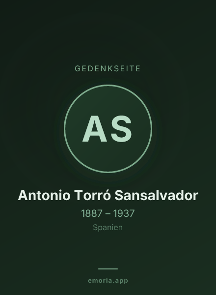 Gedenkportrait von Antonio Torró Sansalvador