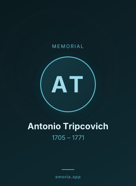 Memorial portrait of Antonio Tripcovich