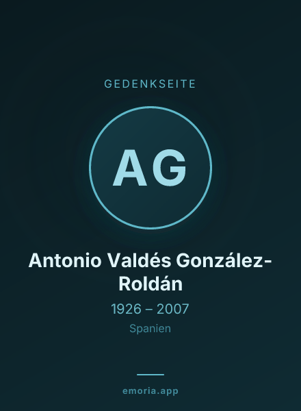 Gedenkportrait von Antonio Valdés González-Roldán