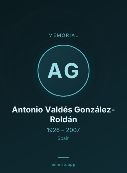 Memorial portrait of Antonio Valdés González-Roldán