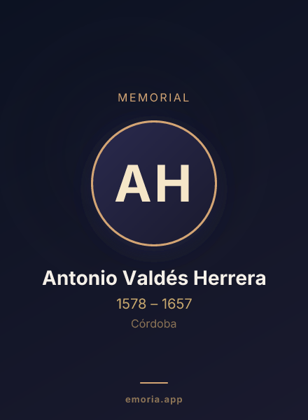 Memorial portrait of Antonio Valdés Herrera